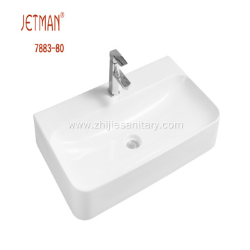 Rectangular Ceramic Countertop Basin